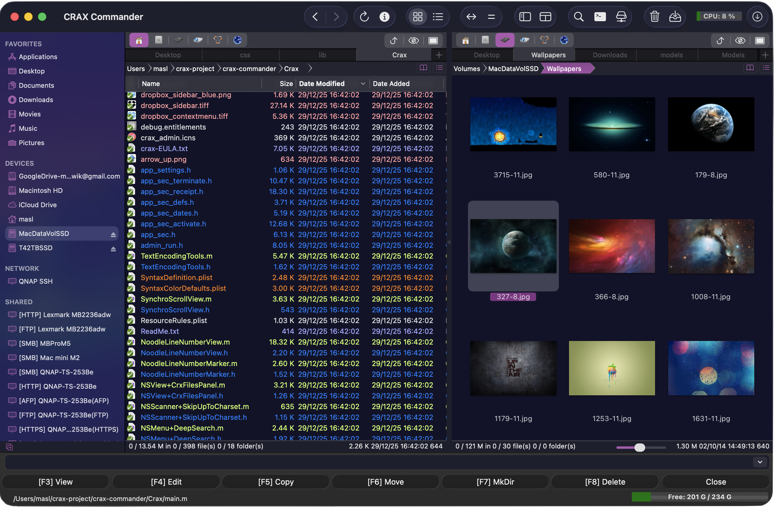 CRAX Commander Main Interface